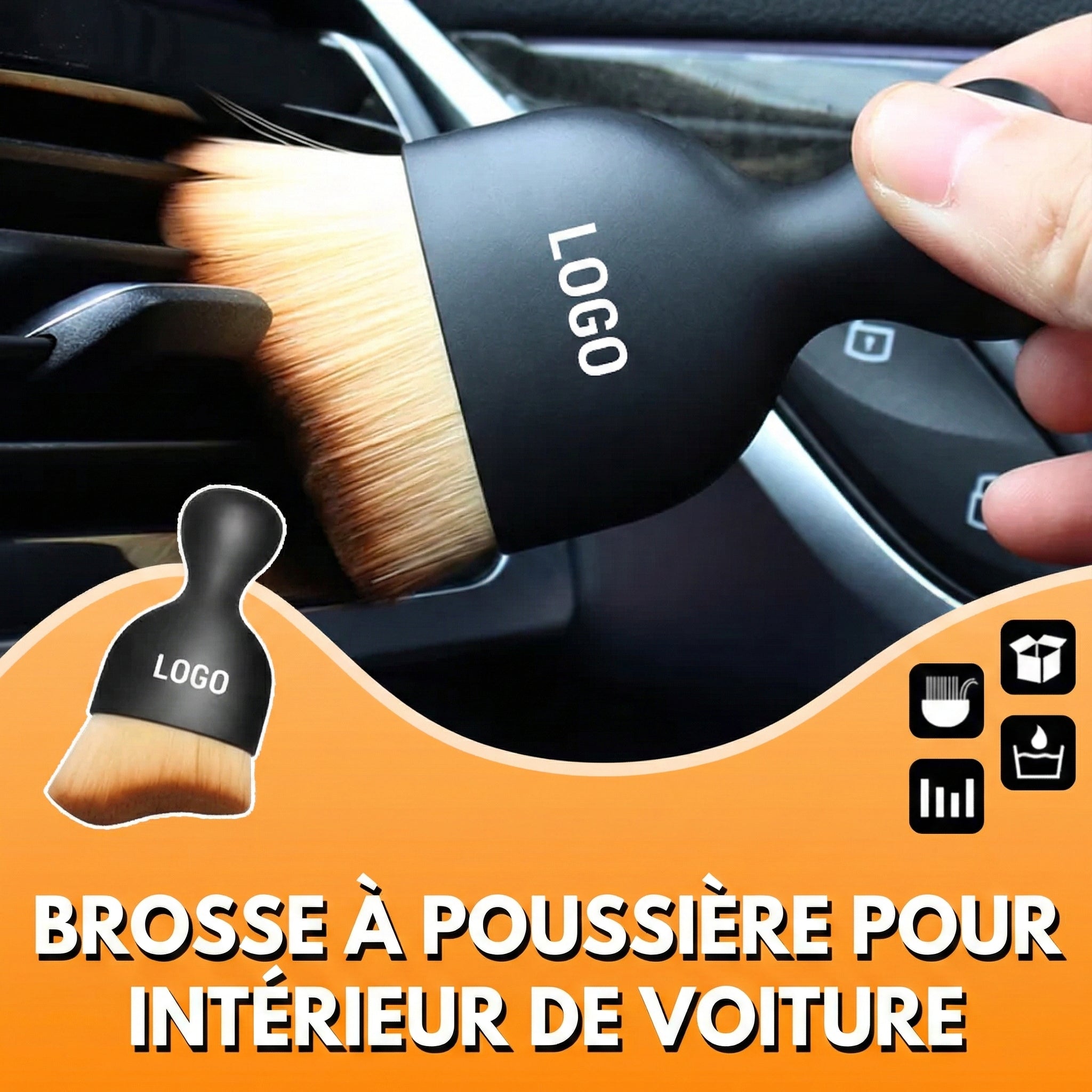 Brosse de Détail en Microfibre AutoBrillance™ pour Voiture