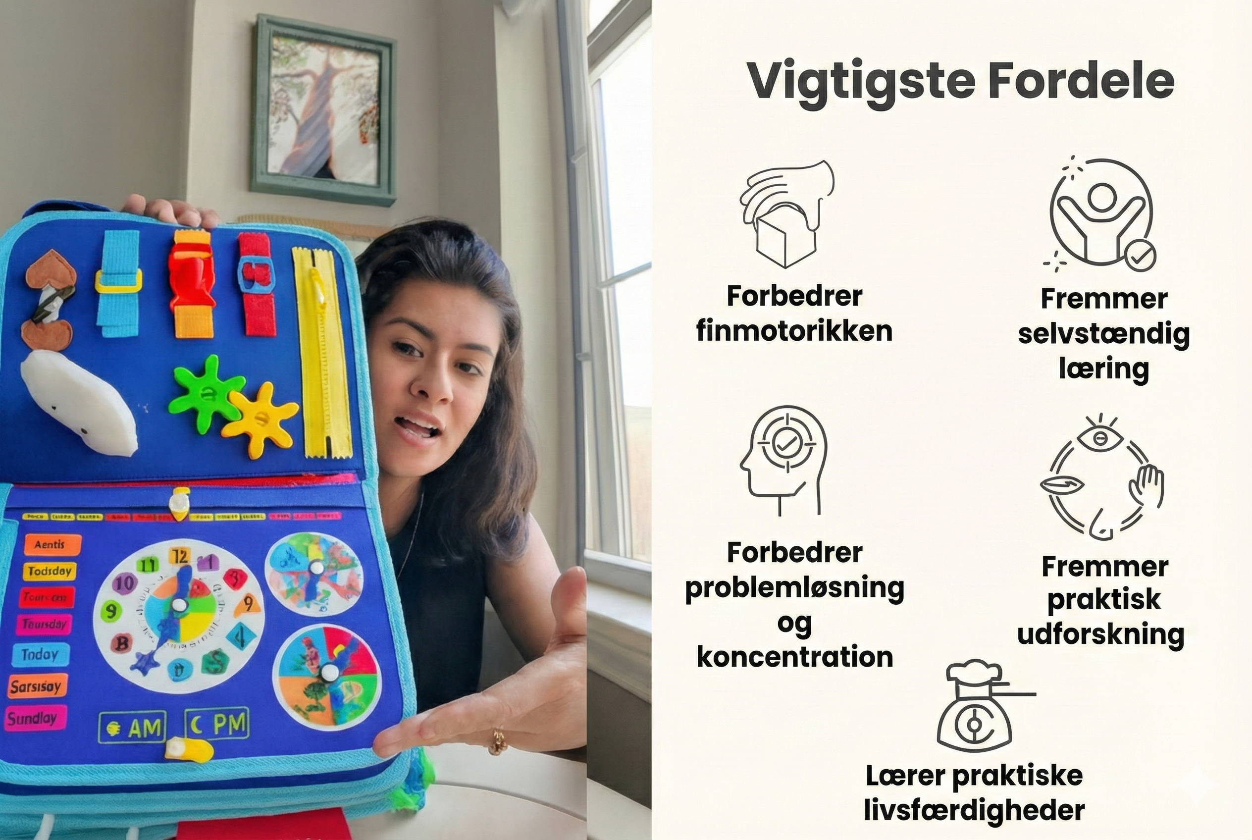 Tableau Sensoriel d'Activités Montessori - Éveil et Découverte