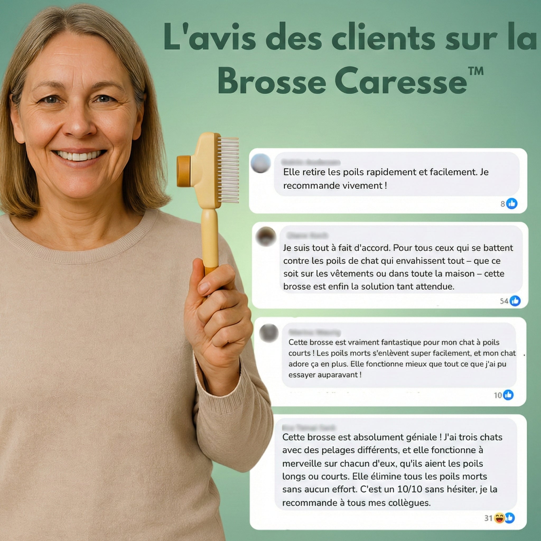 Brosse Caresse™ – La solution douceur pour un pelage parfait