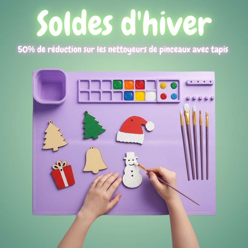 Tapis de Peinture en Silicone | Kit Artistique Créatif