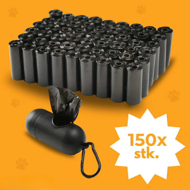 150 sacs à déjections canines avec distributeur pratique