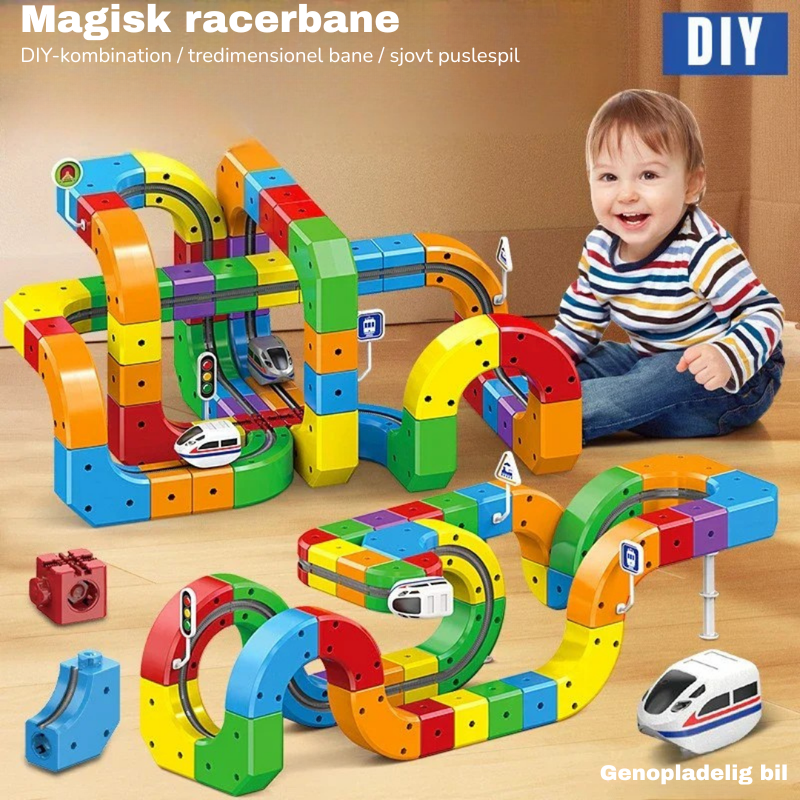 Circuit Cube DIY – Créativité et Action – Jouet de Train à Construire