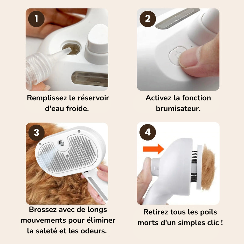 BrosseHydra™ – Hydrate, masse et élimine les poils sans douleur