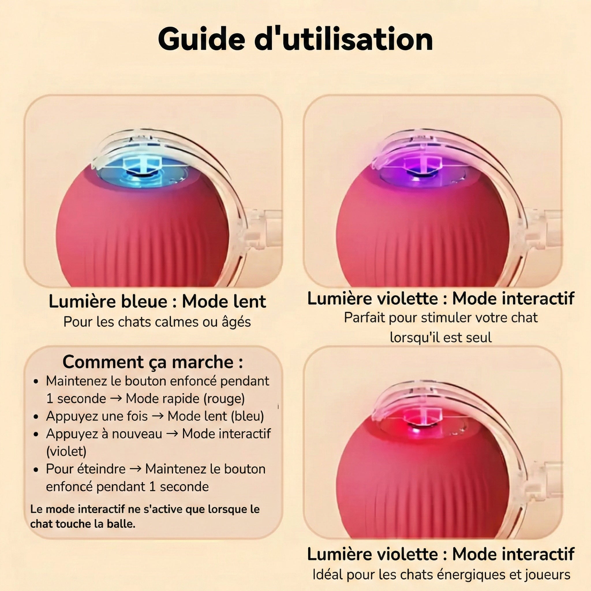 BalleChasse™ – Divertissement félin amusant, automatique et imprévisible