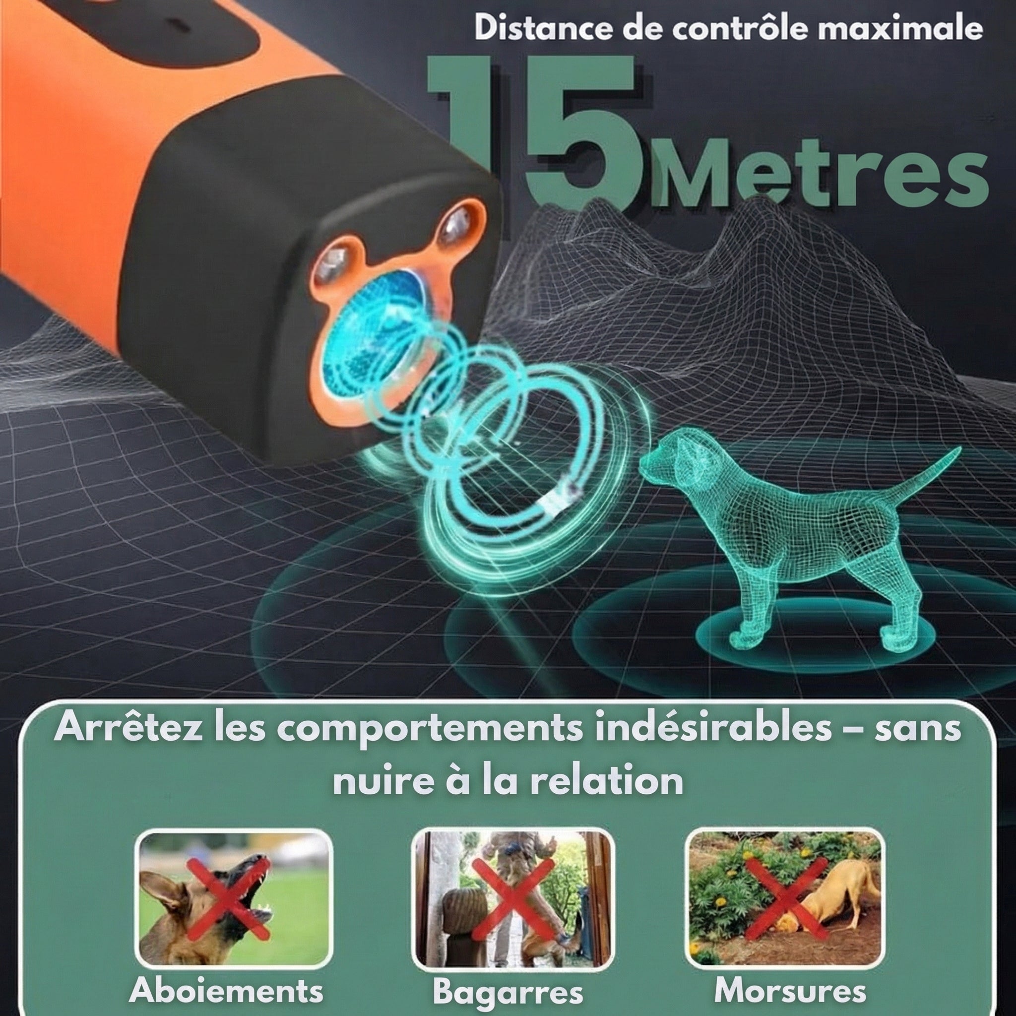 SoniDress™ Pro – Dressage Ultrasonique Doux pour une Maison Sereine