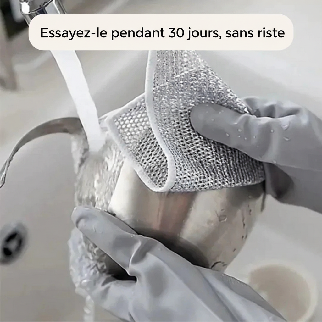ÉclatNet™ – L'Éponge Métallique Zéro Rayure pour des Surfaces Éclatantes
