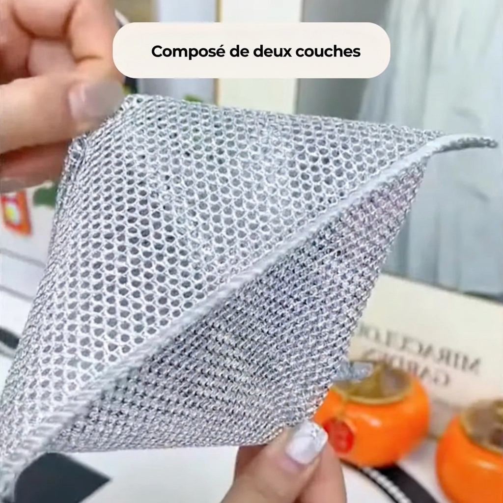 ÉclatNet™ – L'Éponge Métallique Zéro Rayure pour des Surfaces Éclatantes