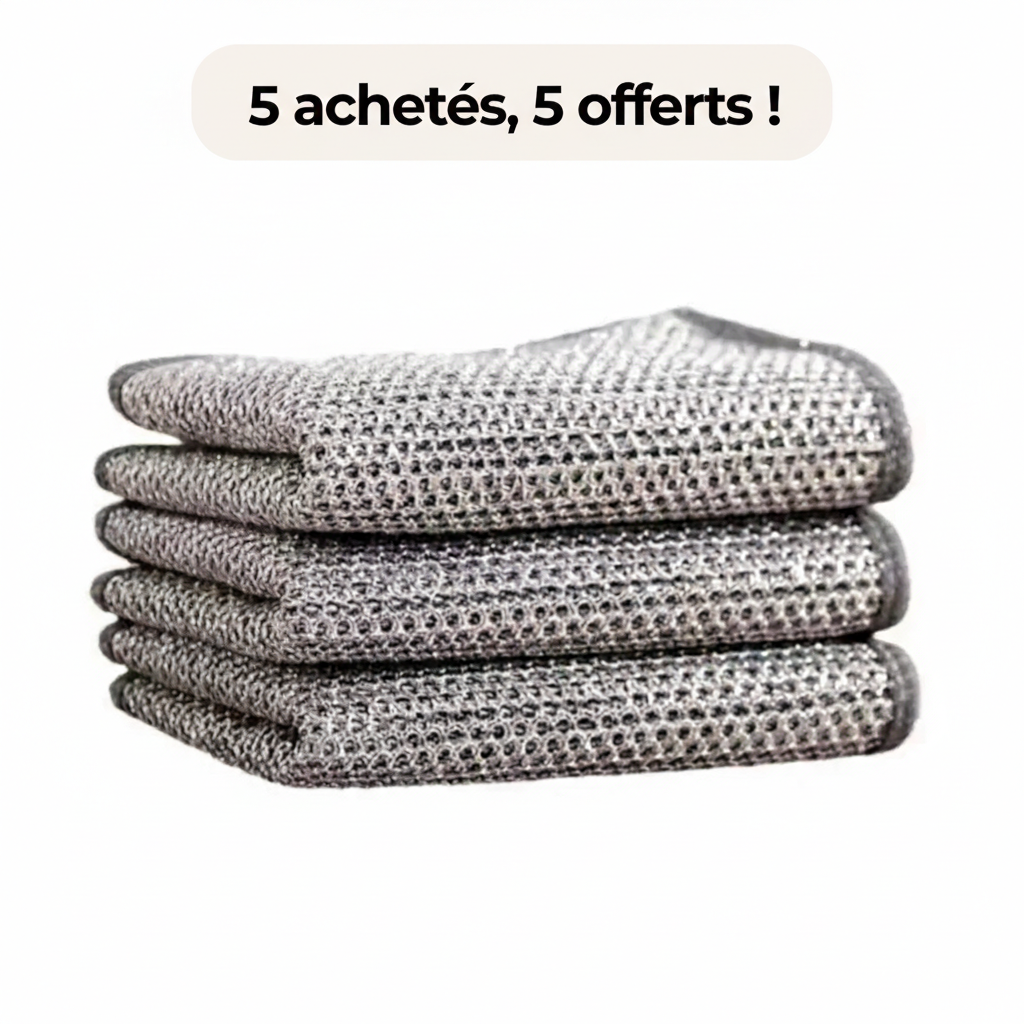 ÉclatNet™ – L'Éponge Métallique Zéro Rayure pour des Surfaces Éclatantes