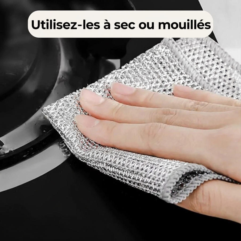 ÉclatNet™ – L'Éponge Métallique Zéro Rayure pour des Surfaces Éclatantes