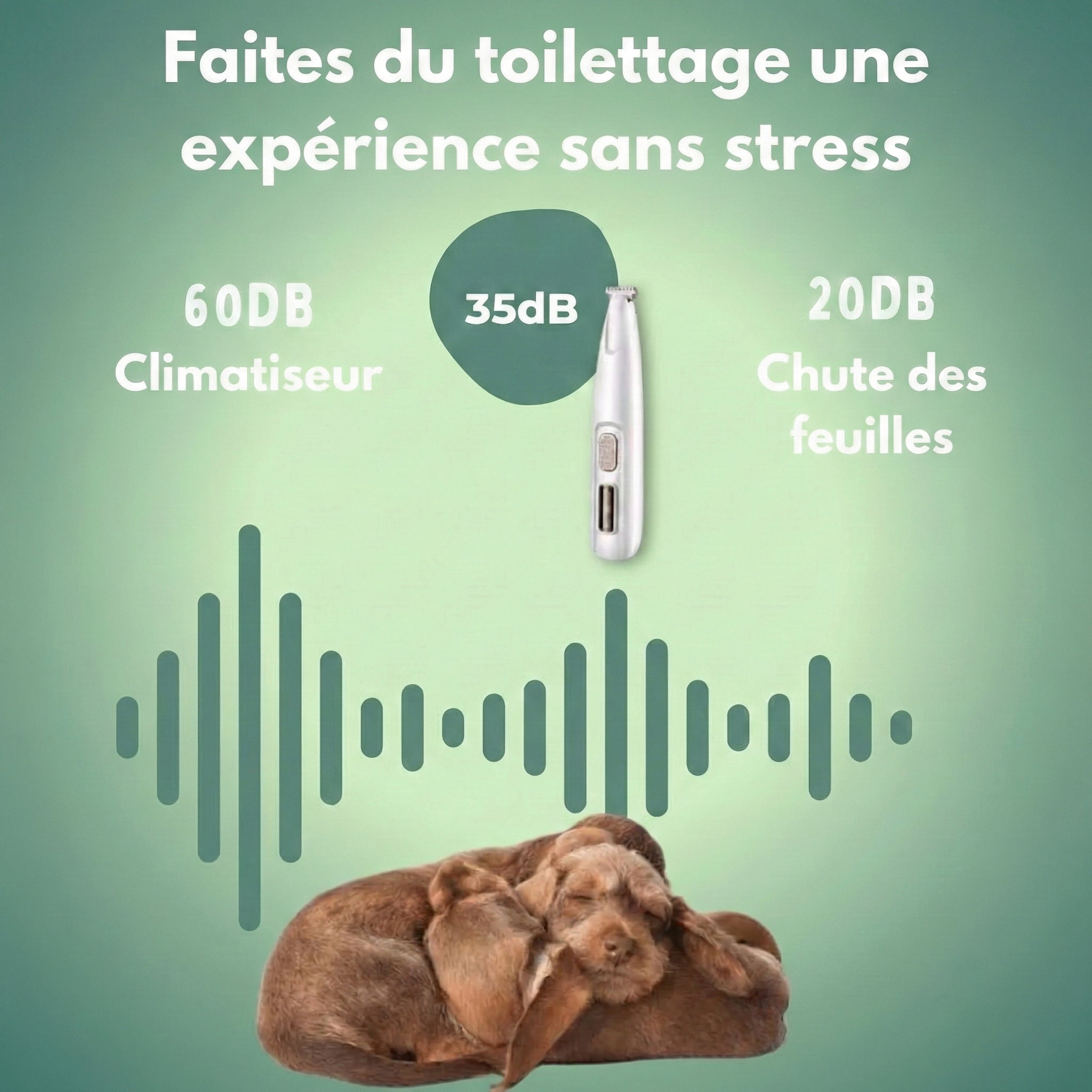PatteTrim™ – Toilettage Doux et Silencieux pour les Pattes de Votre Chien