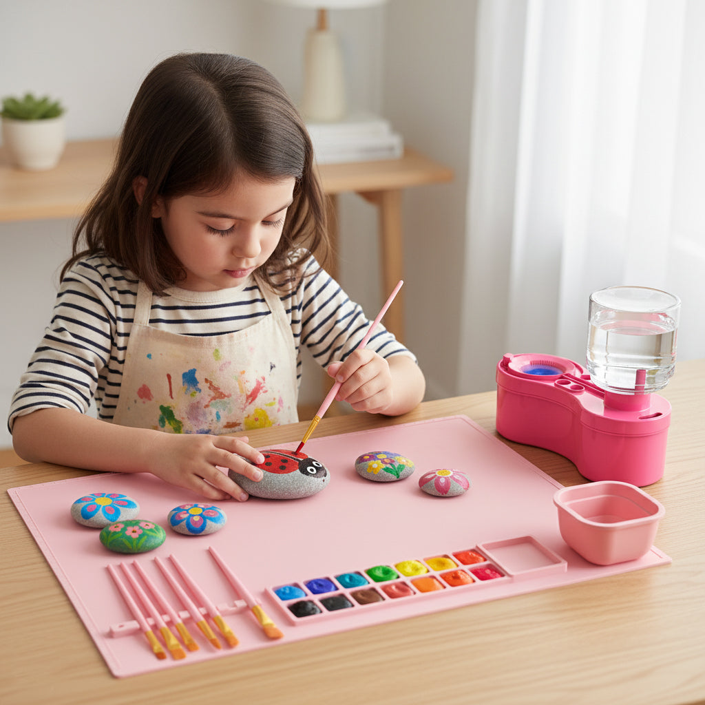 Tapis de Peinture en Silicone | Kit Artistique Créatif